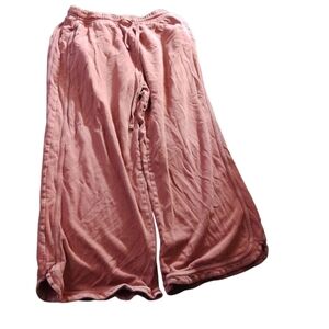 Three Bird Nest Dusty Rose Wide Leg Cropped Pants